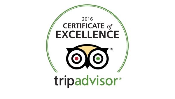 TripAdvisor® Certificate of Excellence for