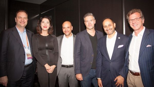 Shadi Salam, Channel Leader - Middle East, Cisco with partners at the Partner Summit Awards