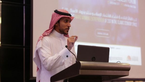 Sultan Al Howymel, CEO of International Center of Islamic Economy (ICIE) speaking at the event. Sultan Al Howymel, CEO of International Center of Islamic Economy (ICIE) speaking at the event.