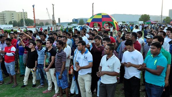 صورة من الاحتفال الذي نظمته جافزا للعمال