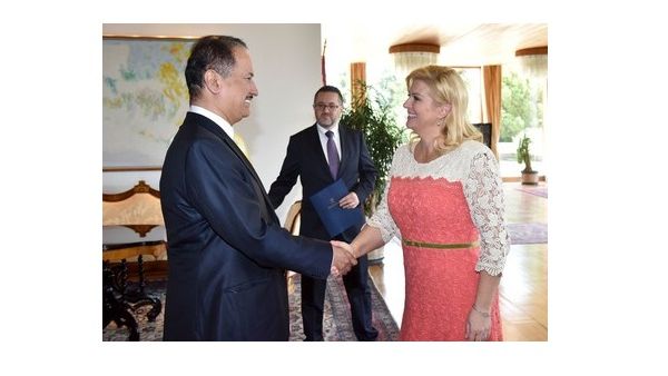 DAMAC International Chairman, Hussain Sajwani, and Croatian President, Kolinda Grabar-Kitarović