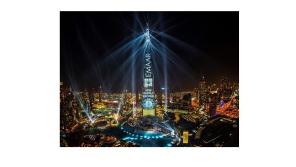Emaar's 'Light Up 2018' the Guinness World Record for the 'largest light and sound show on a single building', staged on Burj Khalifa. Emaar's 'Light Up 2018' the Guinness World Record for the 'largest light and sound show on a single building', staged on Burj Khalifa.