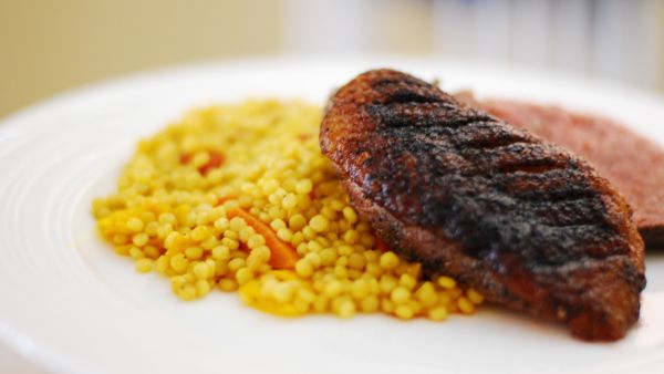 P'titim, an Israeli pasta dish supposedly developed during the food shortages following 1948, bears striking resemblance to Palestinian maftoul.  Acknowledging the crossover means acknowledging the ways that the occupation has shaped regional culture, writes Jonathan Katz.  (Flickr Creative Commons/Lucas Richarz)