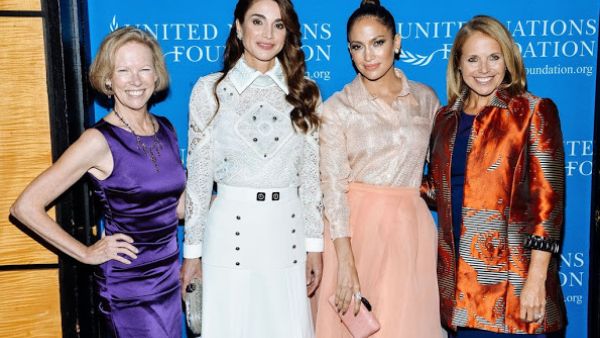 Queen Rania bonds with Hollywood stars over the Syrian refugee crisis in NY. (New My Royals)
