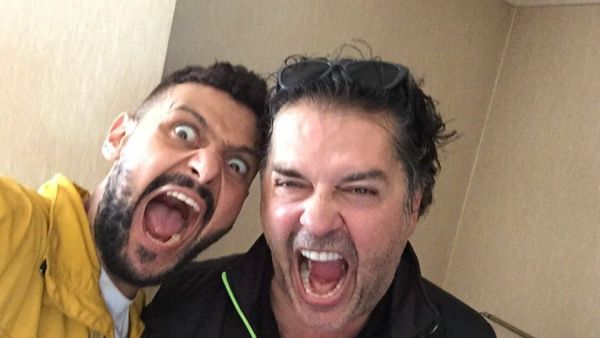 Ramez with Ragheb after he was punk'd. (Facebook)