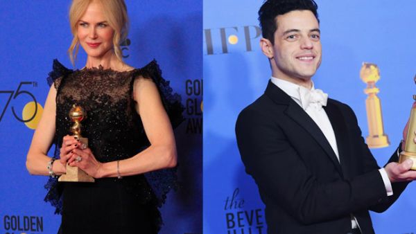 it was a big night for Malek as He picked up his first Golden Globe (Source:Kathy Hutchins / Shutterstock , KEVIN WINTER / GETTY IMAGES NORTH AMERICA / AFP )