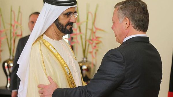 عاهل الاردن يستقبل نائب رئيس دولة الامارات 