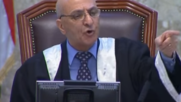 Twitter users are a little confused about whether Judge Rauf Rashid Abd al-Rahman has died, and when. (Screenshot via YouTube)