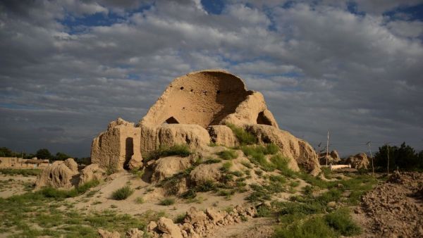 The ruins of the house of Sufi mystic and poet Rumi in the Khowaja Gholak district of northern Balkh province, Afghanistan. (AFP/Farshad Usyan)