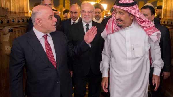 سلمان يستقبل العبادي 