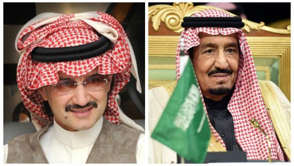 العاهل السعودي والوليد بن طلال