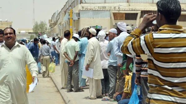 The number of foreign workers in the Kingdom is expected to decline from 12.2 million - or 37 percent of the country’s population - to 32.6 percent by the middle of 2017. (AFP/ File)