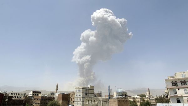 Airstrikes by the Saudi-led coalition targeted the Houthi-controlled Yemeni capital city of Sanaa. Image used for illustrative purposes. (Al Bawaba/File)
