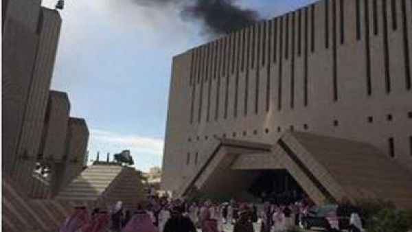 حريق في مبنى التليفزيون السعودي