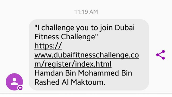 Were you one of thousands of Dubai residents who received a text from Sheikh Hamdan today? (Photo by Kelly Clarke)