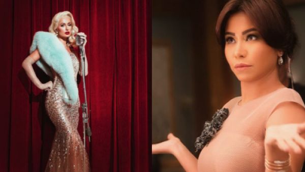 شيرين عبد الوهاب بنفس فستان باريس هيلتون من يوسف الجسمي