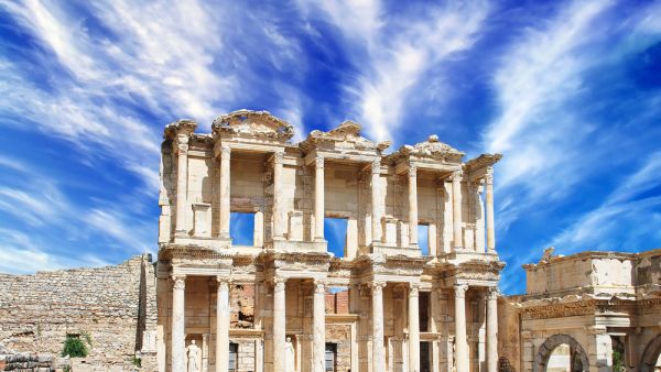 Facade of ancient Celsius Library in Ephesus, Turkey. (Shutterstock/ file Photo)