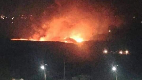 عدة تفجيرات كبيرة أصابت مجمع مطار المزة العسكري القريب من دمشق