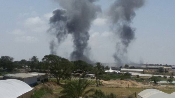 قصفت الطائرات الحربية بثلاثة صواريخ موقعا للمقاومة غرب خانيونس