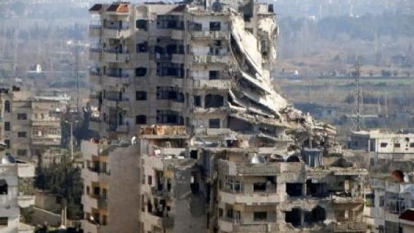 مبان مدمرة في حمص
