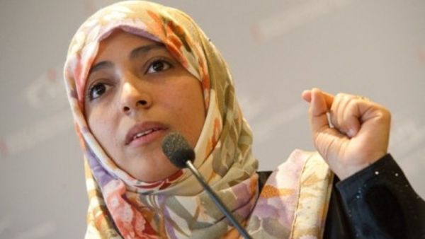 حاملة جائزة نوبل للسلام اليمنية توكل كرمان