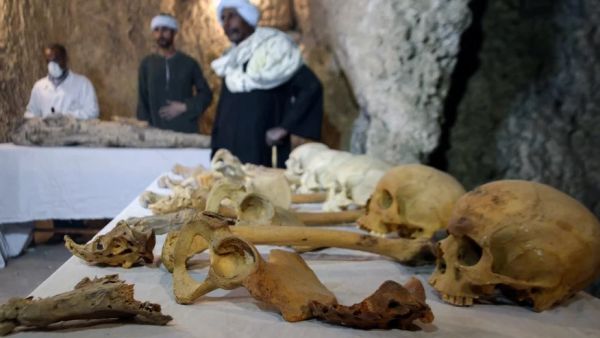 Wall inscriptions suggest the tombs date to the 18th dynasty (AFP)