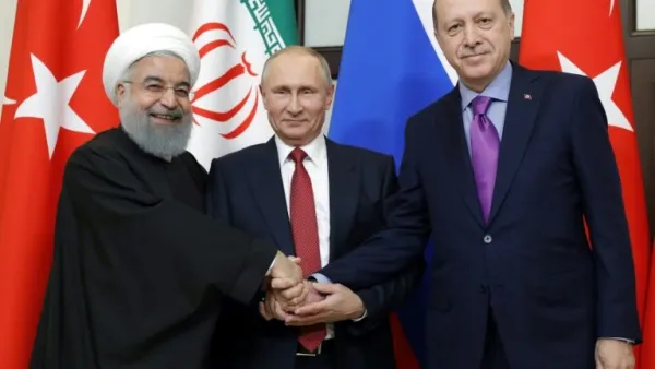 Turkish, Russian and Iranian leaders stressed their joint cooperation to oppose separatism in Syria. (AFP/ File Photo)