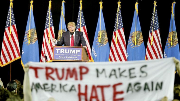 The students skipped school in order to have their thoughts on Trump heard. (Twitter)