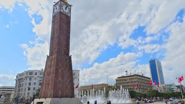 The clock tower at Avenue Habib Bourguiba in downtown Tunis. (File photo)
