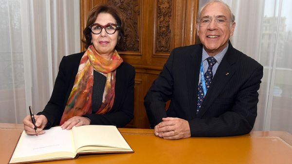 Lamia Zribi, Tunisian Minister of Finance (L) and Angel Gurria, Secretary-General of the OECD. (OECD/ Michael Dean)