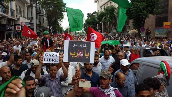 تونس: تظاهرة مؤيدة للفلسطينيين بدعوة من حركة النهضة