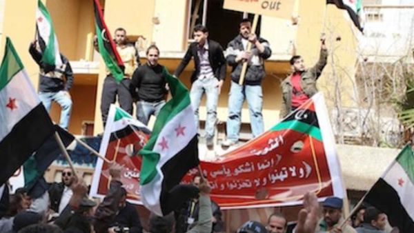 The Russian embassy in Libya was attacked earlier this year by alleged exiled activists from the Syrian opposition (Courtesy of the Voice of Russia)