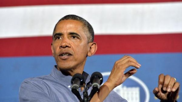 US President Barack Obama on August 22, 2013 in Syracuse, New York.  AFP Photo/Jewel Samad
