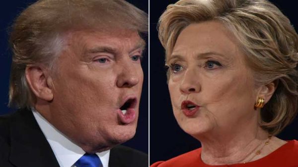 المرشحان للرئاسة الامريكية ترامب وكلينتون   