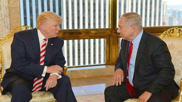 رئيس الحكومة الاسرائيلية نتنياهو والرئيس الأمريكي ترامب