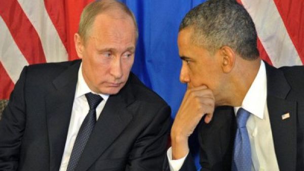  الرئيسان الأمريكي باراك اوباما والروسي فلاديمير بوتين