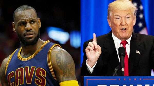 الرئيس الأمريكي دونالد ترامب ونجم كرة السلة الأمريكية ليبرون جيمس