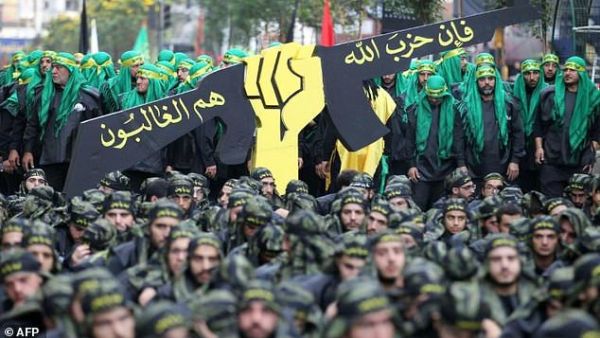 Hezbollah members are seen during Ashura commemorations in southern Beirut in October. (AFP/ File)