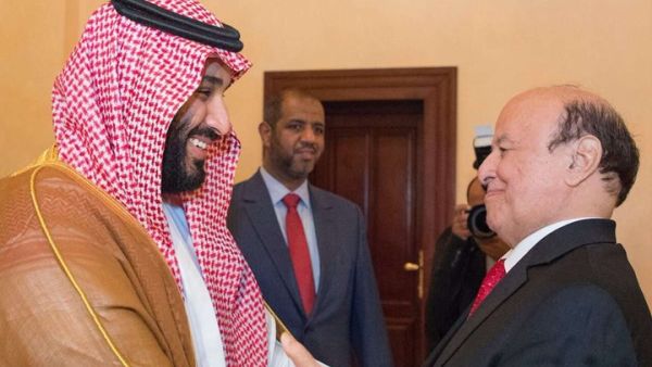 لقاء الرئيس اليمني، الذي وصف بـ"الحميمي"، بولي عهد السعوديه 