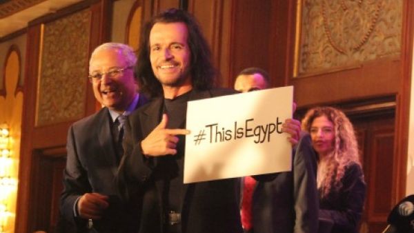 Greek musician Yanni's epic Egypt concert to broadcast on American TV in March. (File photo)