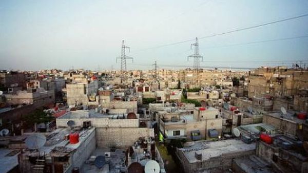 An aerial view of Yarmouk. (AFP/File)