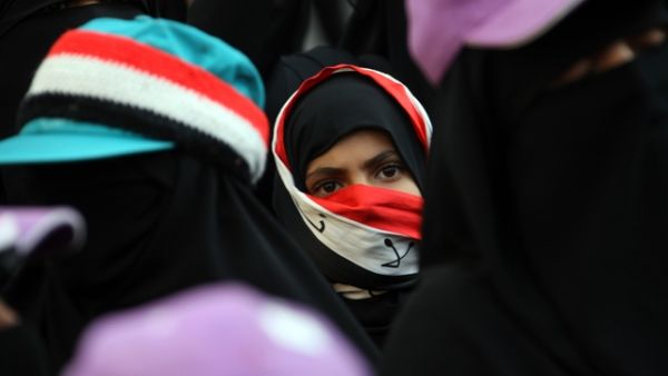 Yemeni women, many of whom demonstrated in the "Arab Spring" protests of 2011, must be included in the current negotiations to end the conflict in Yemen, writes Rasha Jarhum.  (AFP/Mohammed Huwais).  