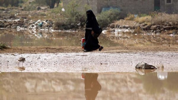 At least 14 people have been killed by torrential rains and flooding in Al-Maqatira Directorate in Yemen’s southern Lahij province. (AFP/File Photo)