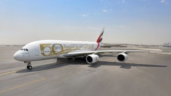 The first aircraft with 'United Arab Emirates 50' anniversary livery, A6EVG, made its first debut flight to Frankfurt earlier this week. Emirates Rolls Out Custom Liveries to Mark the UAE’s 50th Anniversary