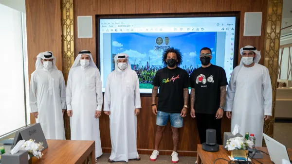 مارسيلو نجم ريال مدريد يزور مجلس دبي الرياضي ويبحث الاستثمار في الاكاديميات