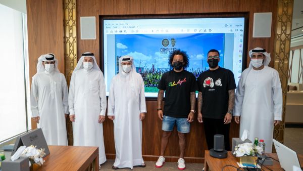 مارسيلو نجم ريال مدريد يزور مجلس دبي الرياضي ويبحث الاستثمار في الاكاديميات