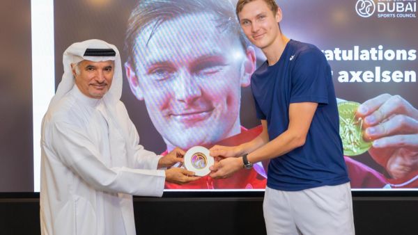 After his triumph in Tokyo, Axelsen had thanked Dubai Sports Council for their support during his preparations for the 2020 Olympic Games at Nad Al Sheba Sports Complex and Hamdan Sports Complex, and he had promised to visit the Council to celebrate his triumph. Badminton champion Axelsen celebrates his Tokyo Olympic gold in Dubai Sports Council