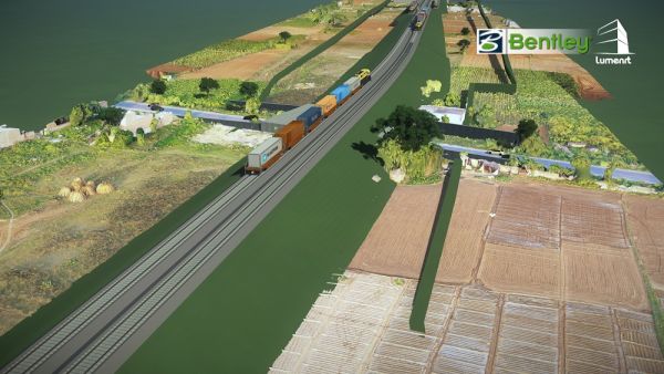 Lifelike visualizations generated using Bentley’s open applications enabled L&T to communicate the scope and impact of works and anticipated impact of the project. (Image courtesy of Larsen and Toubro Limited) Larsen & Toubro Advance BIM for Rail on the Second Phase of India’s Western Dedicated Freight Corridor
