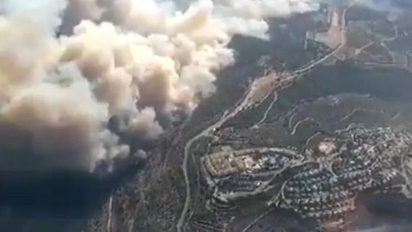 حريق ضخم في جبال القدس 