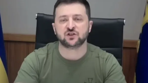 زيلينسكي يطلب القاء كلمة بالفيديو أمام جماهير مباراة نهائي كأس العالم